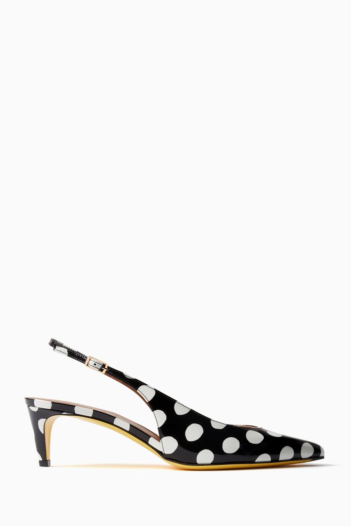 

Rhythm Polka-dot Slingback Mules in Leather, Multicolour