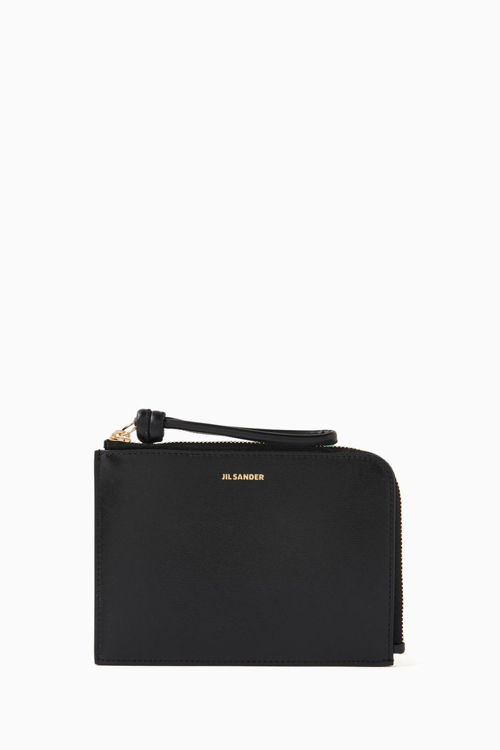 

Medium Giro Envelope Wallet in Smooth Leather, Black
