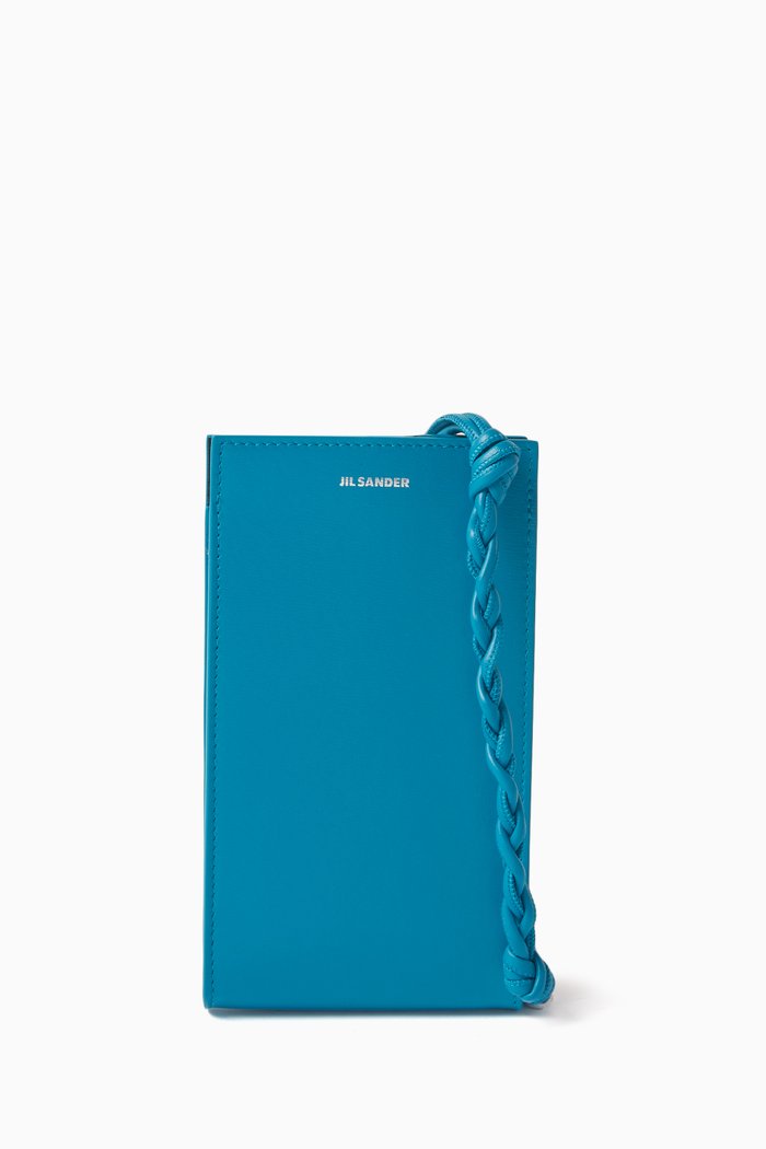 

Tangle Phone Case in Palmellato Leather, Blue