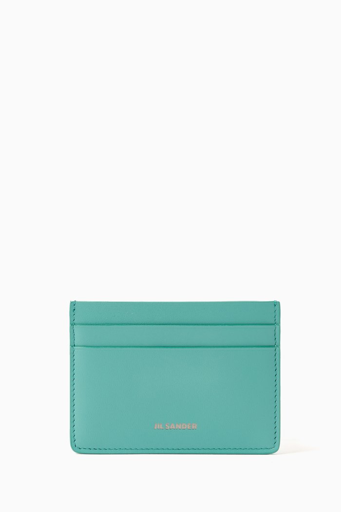 

Card Holder in Calf Leather, Blue