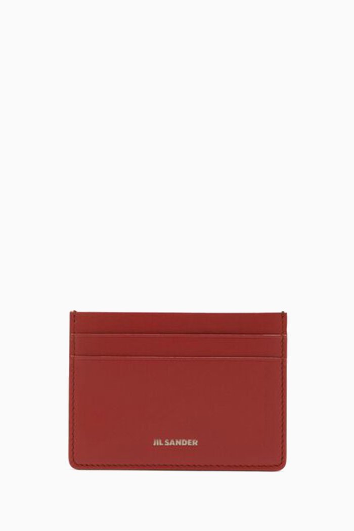 

Card Holder in Calf Leather, Red