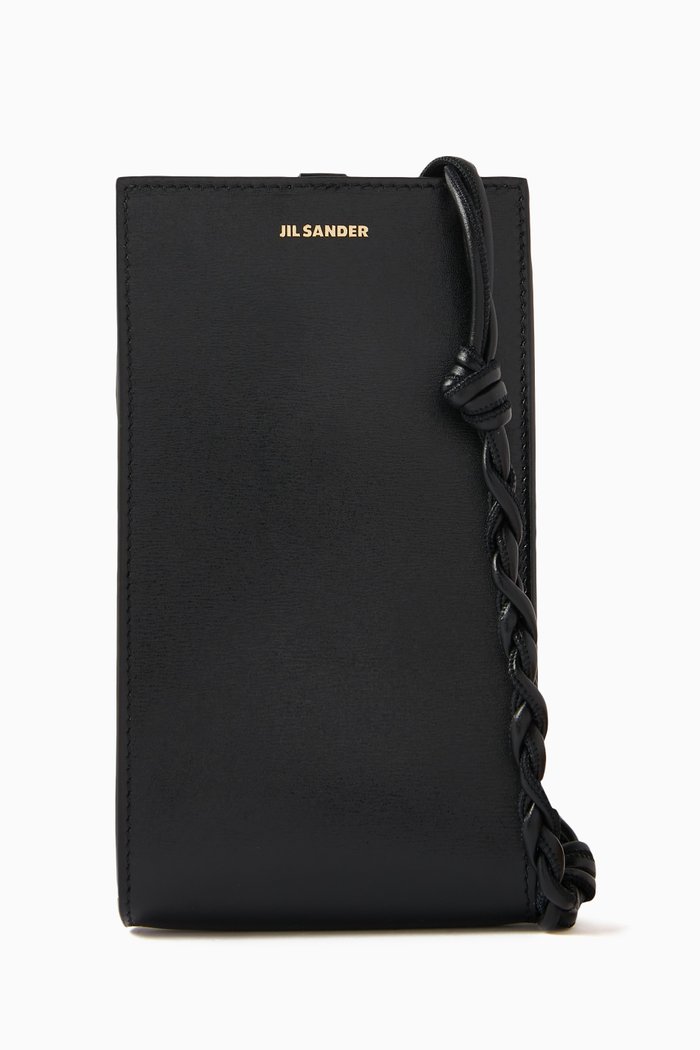

Tangle Phone Case in Palmellato Leather, Black