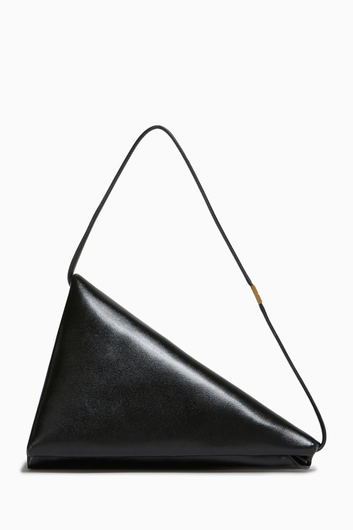 

Prisma Shoulder Bag in Leather, Black