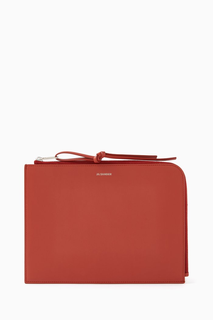 

Large Card Holder in Leather, Red