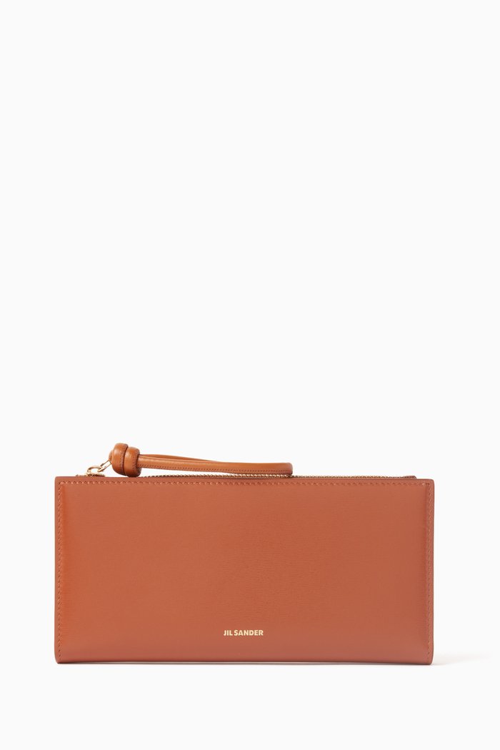 

Single Practical Wallet in Leather, Neutral