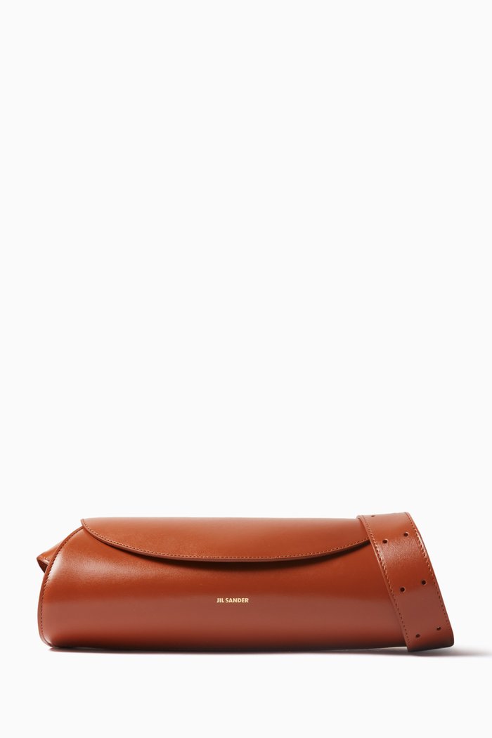 

Cannolo Small Shoulder Bag in Leather, Neutral