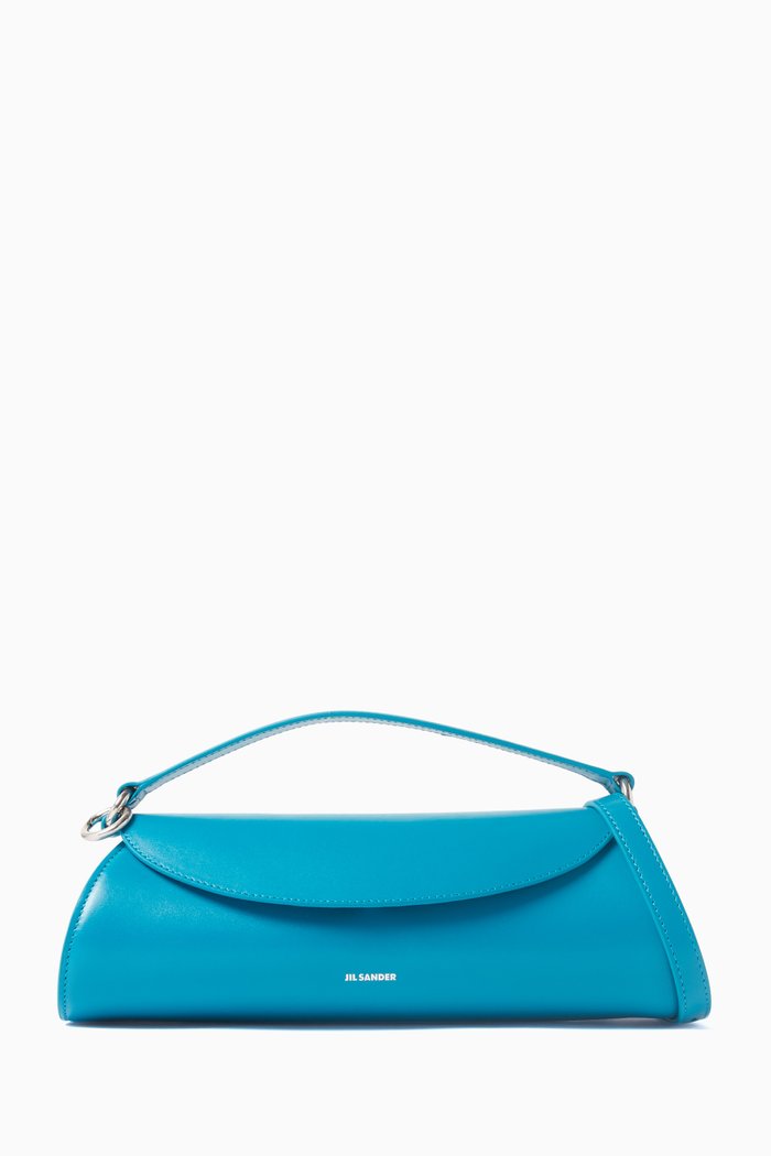 

Small Cannolo Bag in Leather, Blue