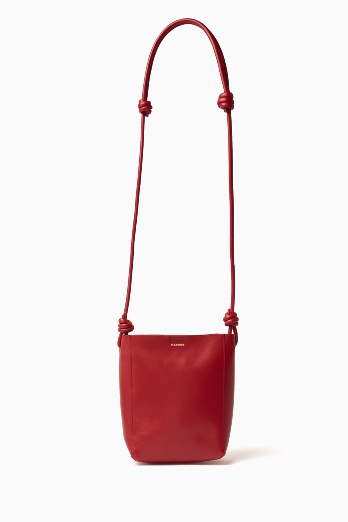 

Giro Crossbody Bag in Leather, Red