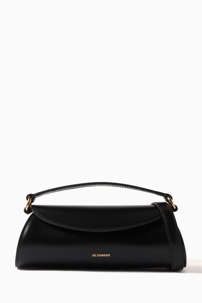 

Cannolo Mini Top-handle Bag in Leather, Black