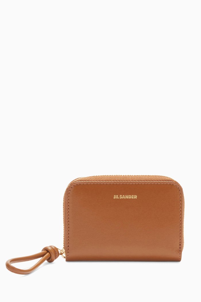 

Small Giro Zip-around Wallet in Smooth Leather, Neutral