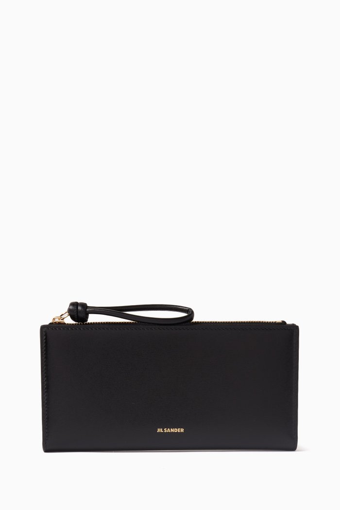 

Single Practical Wallet in Leather, Black