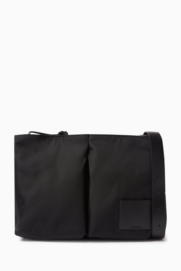 Pilot Crossbody Bag in Eco Nylon, Black