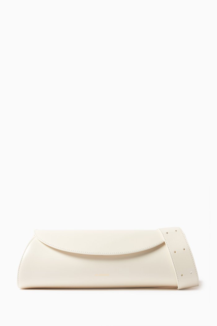 

Cannolo Small Shoulder Bag in Leather, Neutral