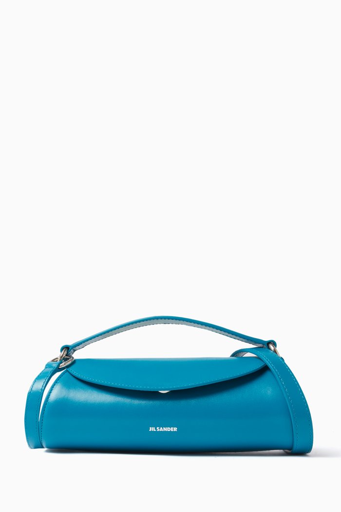 

Mini Cannolo Bag in Leather, Blue