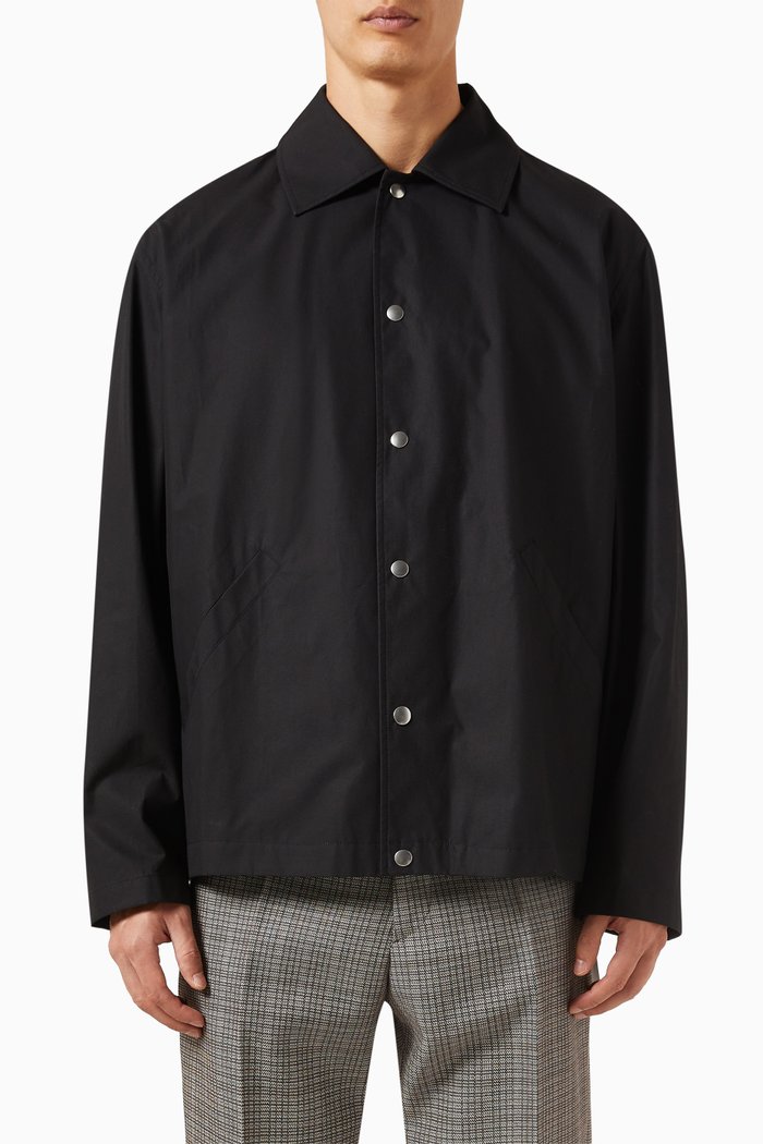 

Logo-print Jacket in Cotton-poplin, Black