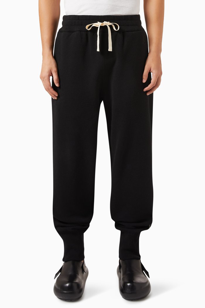 

Drawstring-waist Sweatpants in Cotton-cashmere, Black