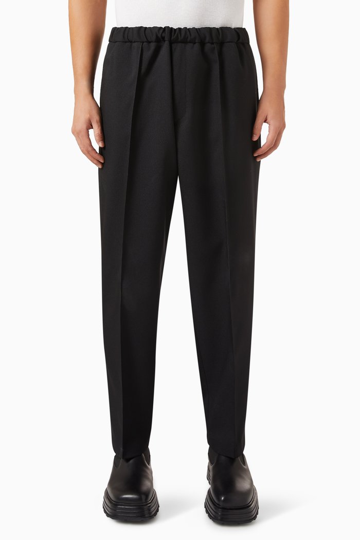 

Tapered Pants in Gabardine, Black