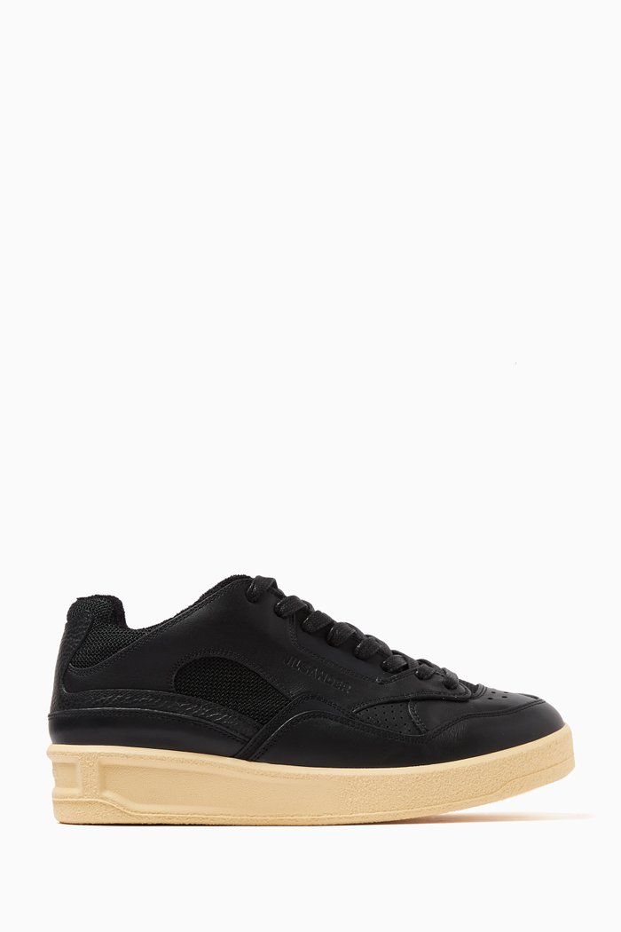 

Basket Low-top Sneakers in Leather, Black