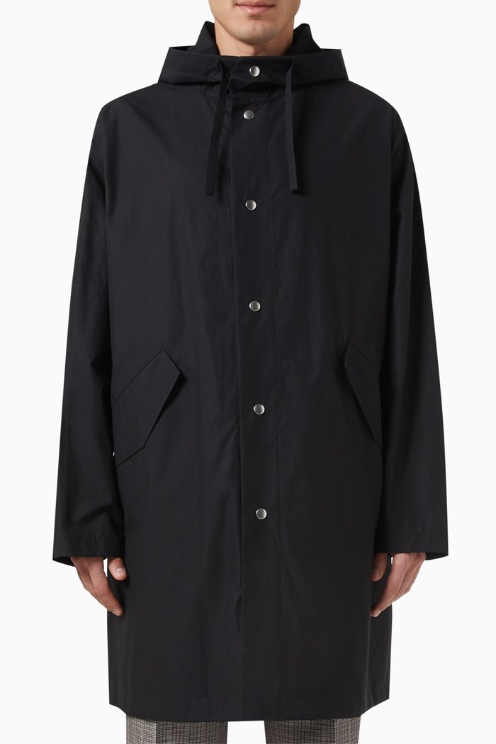 

Logo Parka in Cotton Poplin, Black