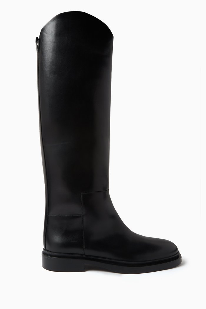 

Knee High Boots in Royal Leather, Black