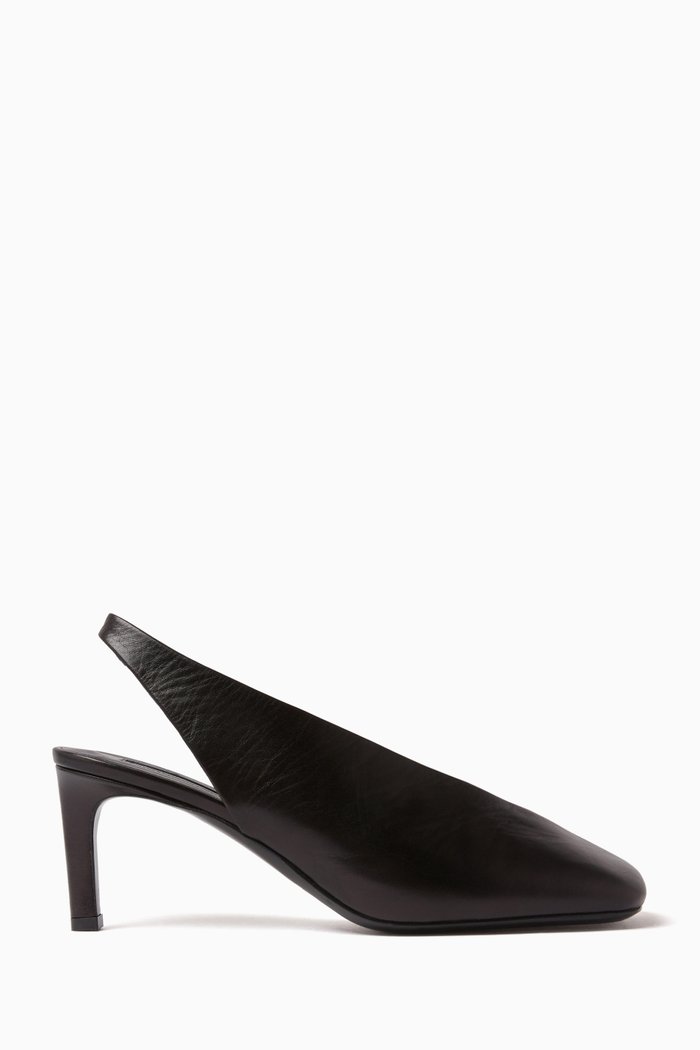 

Slingback Pumps in Leather, Black