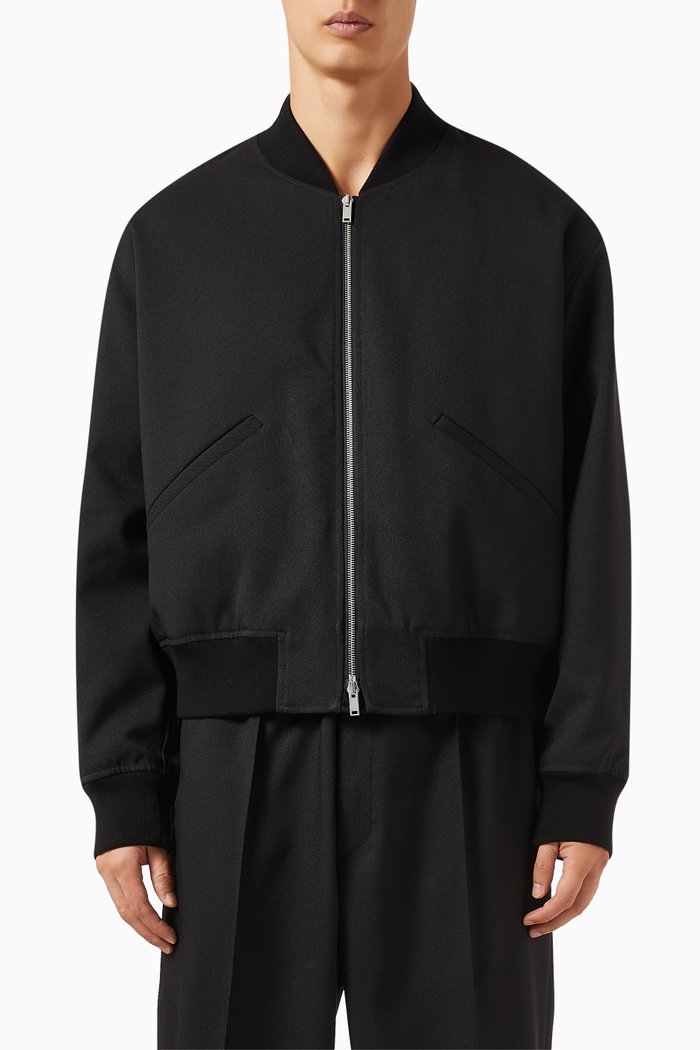 

Filled Jacket in Gabardine, Black