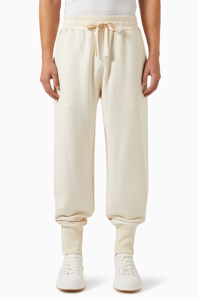 

Drawstring-waist Sweatpants in Cotton-cashmere, Neutral