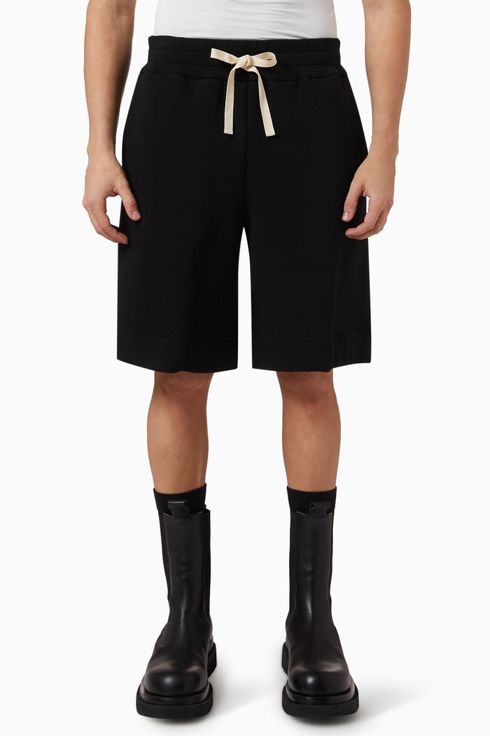 

Drawstring Shorts in Cotton, Black
