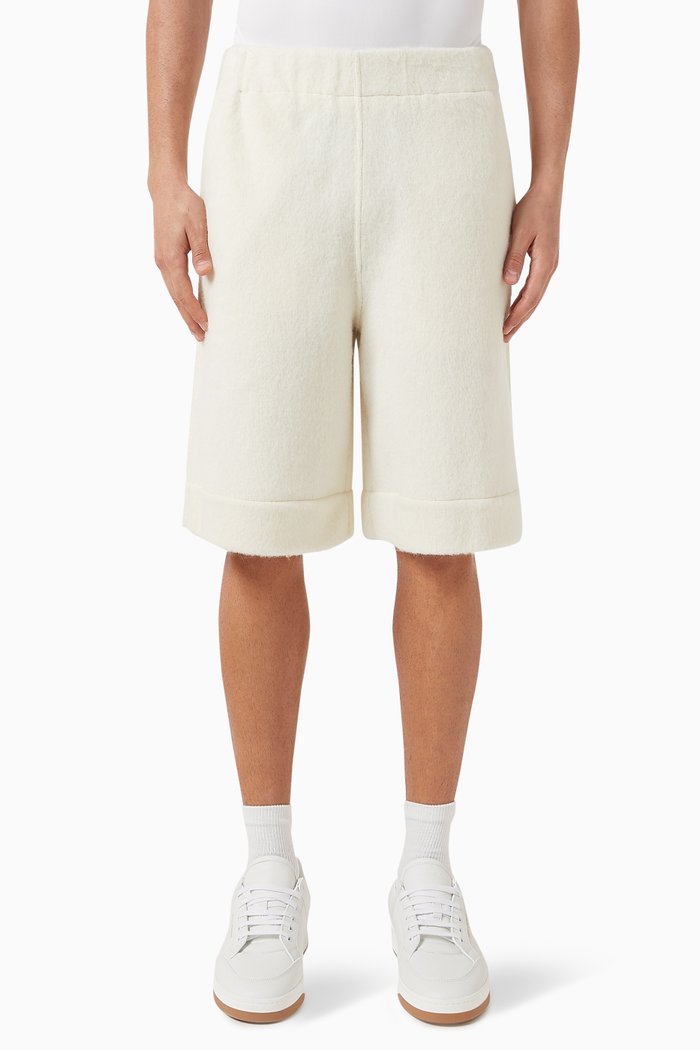 

Relaxed-fit Shorts in Brushed Wool Mohair, Brown