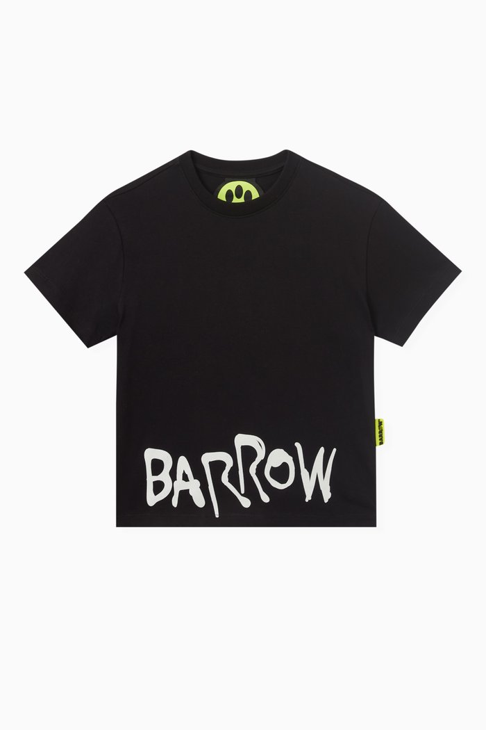 Graphic-print T-shirt in Cotton, Black