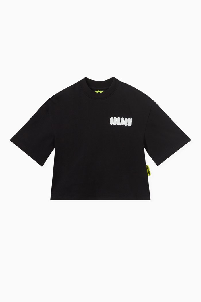 

Graphic-print T-shirt in Cotton, Black