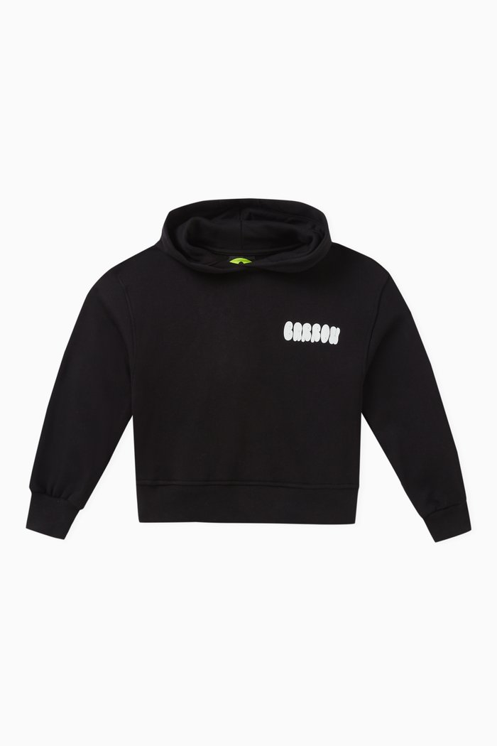 

Logo-print Hoodie in Cotton, Black