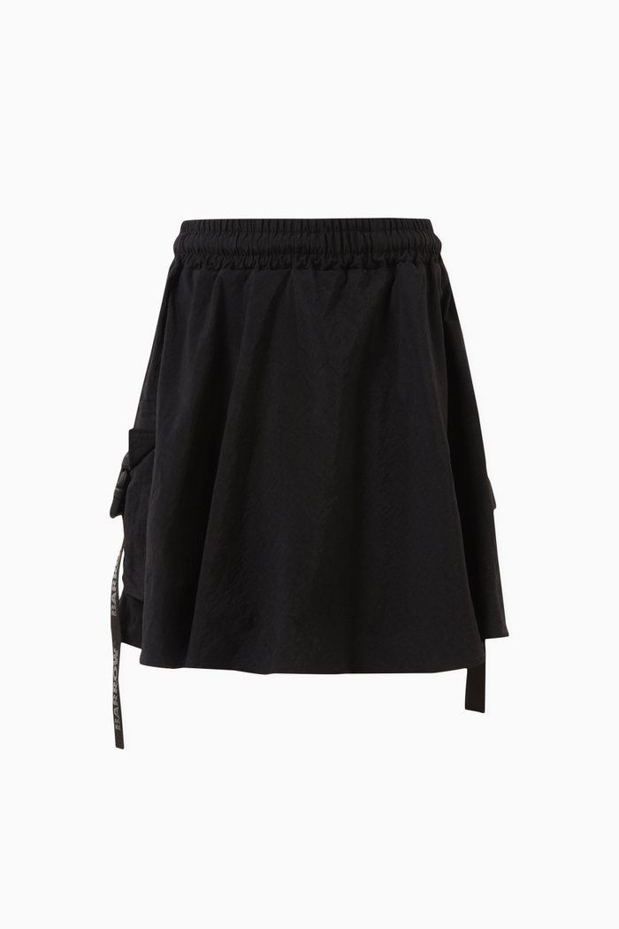 

Logo-tape Cargo Skirt in Nylon, Black