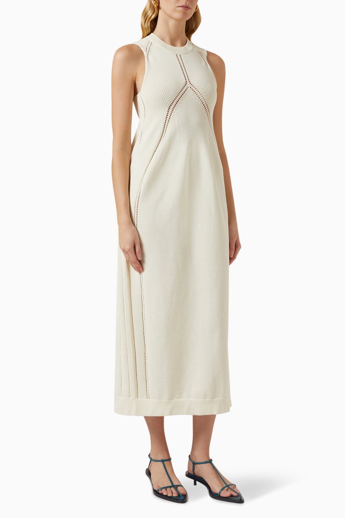 

Sleeveless Midi Dress, Neutral