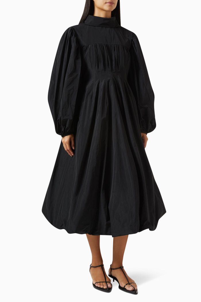 

Midi Dress in Taffeta, Black
