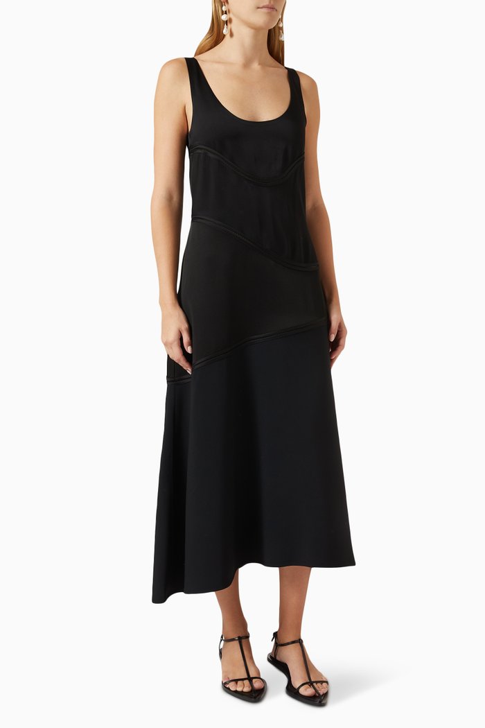 

Midi Dress in Rayon-blend, Black
