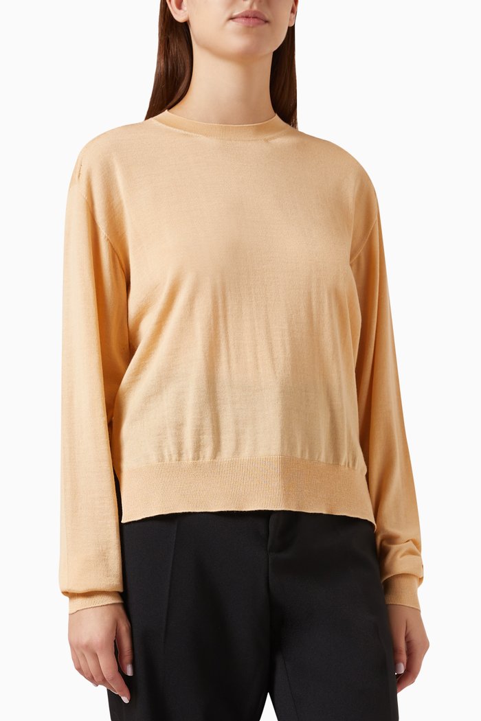 

Mélange Sweater in Cashmere Blend, Neutral
