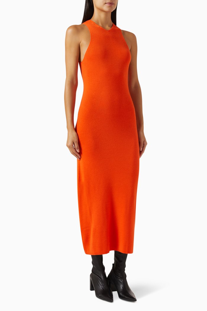 

Tank Cut-out Dress in Wool, Red