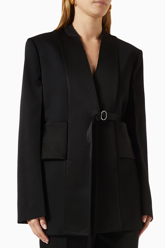 

Tailored Jacket in Wool, Black