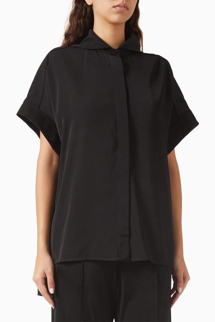 

Bandana Shirt in Viscose, Black