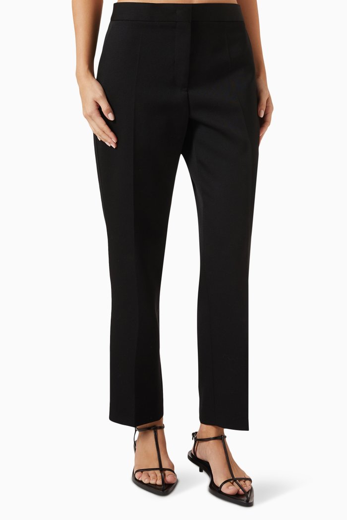 

Straight-fit Pants in Wool, Black