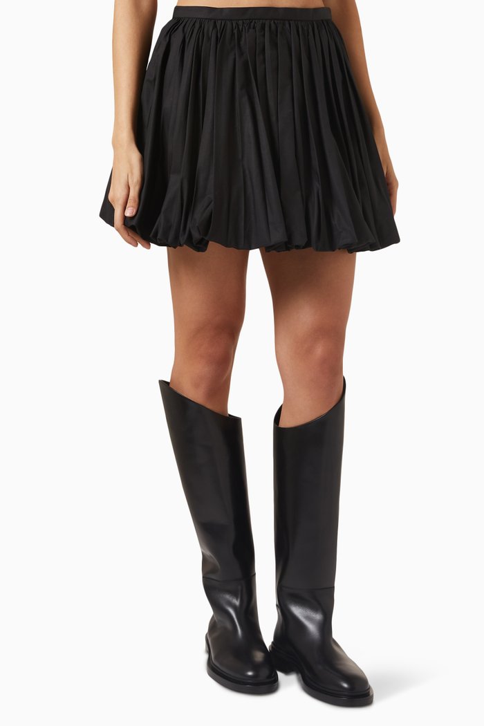 

Mini Skirt in Organic-cotton, Black