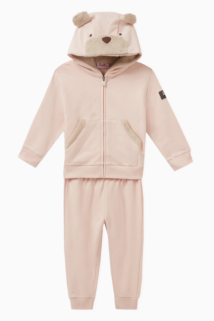 Teddy-motif Tracksuit in Cotton, Multicolour