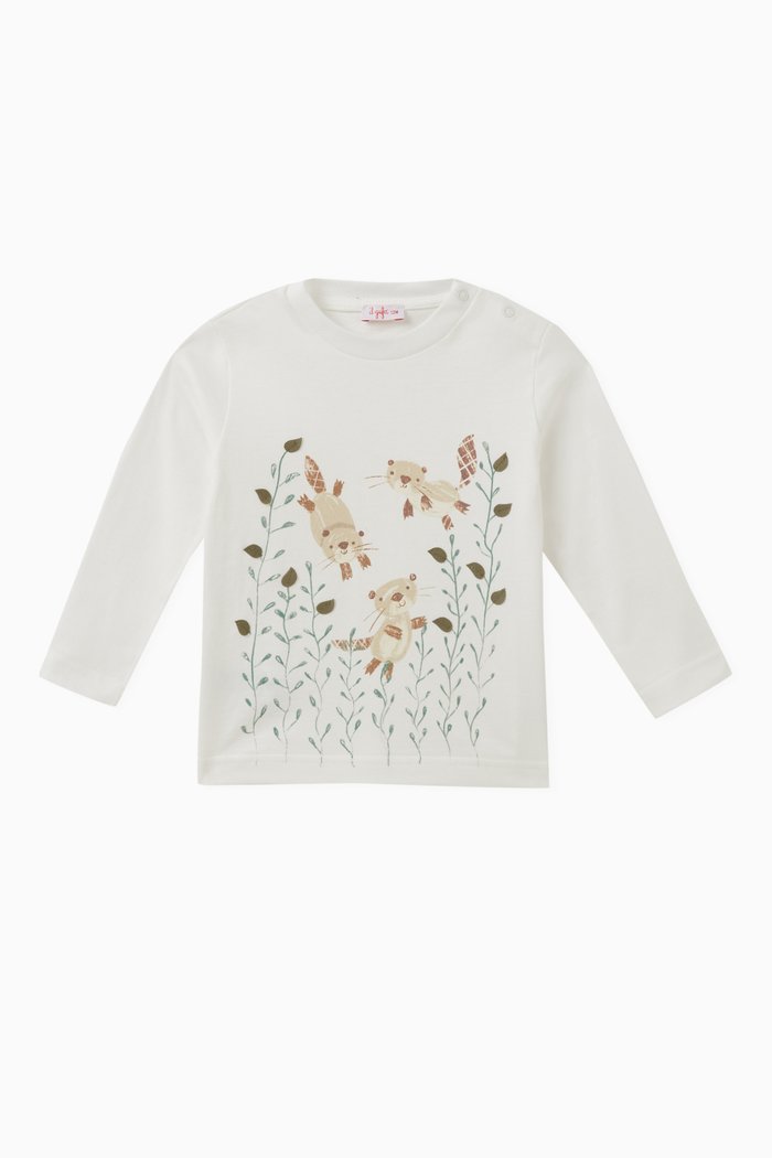 

Graphic-print T-shirt in Cotton, Neutral