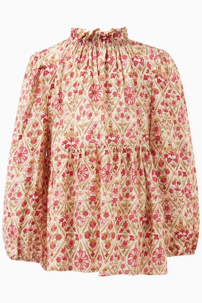 

Floral-print Dress in Viscose, Yellow