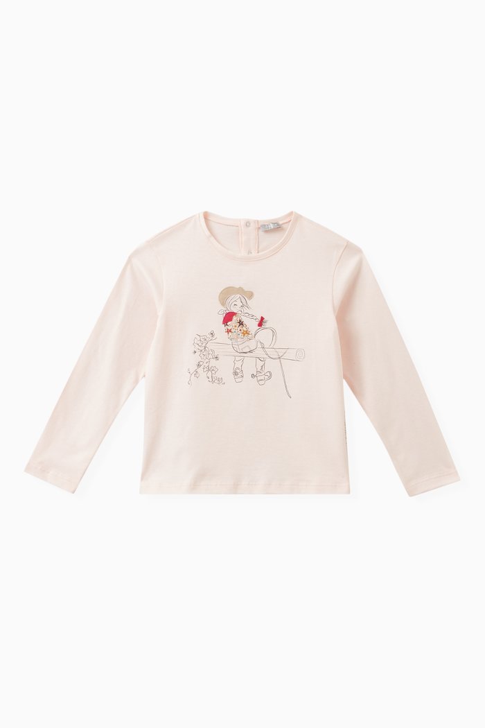 

Graphic-print T-shirt in Cotton, Multicolour