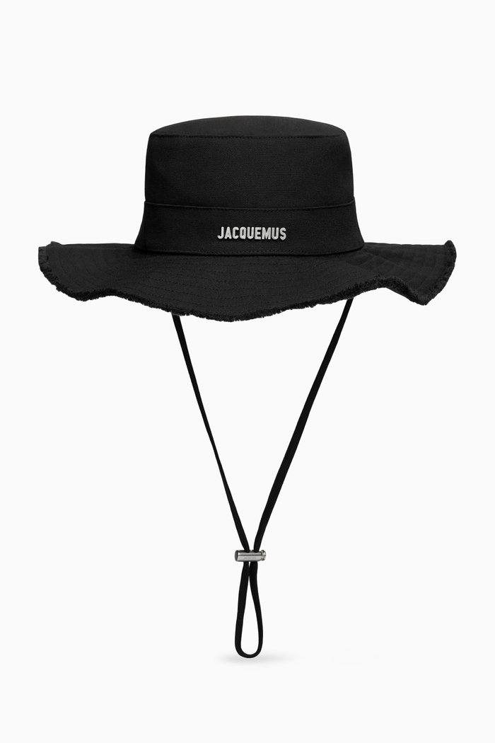 

Le Bob Artichaut Frayed Expedition Hat in Cotton, Black
