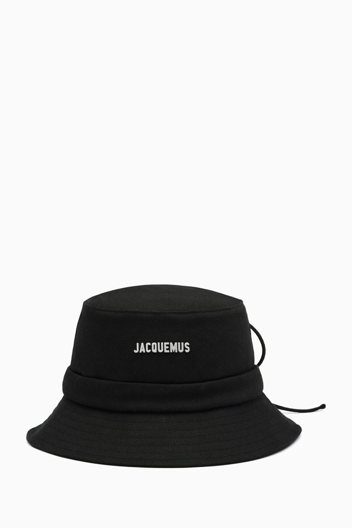 

Le Bob Gadjo Bucket Hat in Cotton, Black