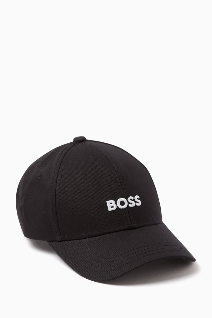 

Logo Cap in Cotton, Black
