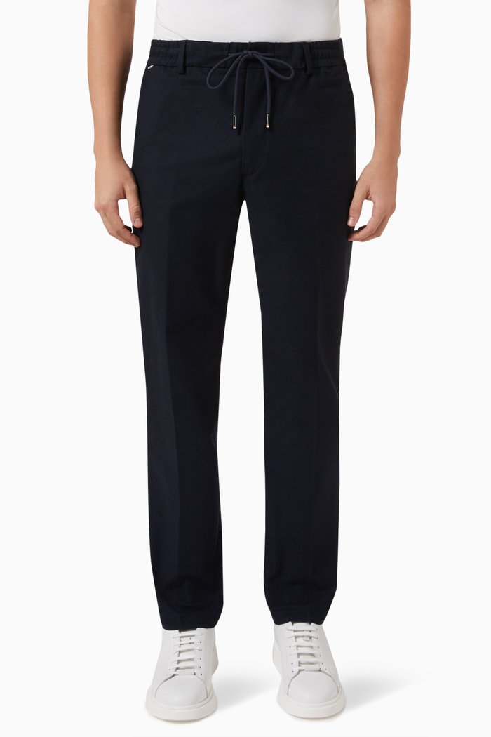 

Slim Fit Pants in Cotton Twill, Blue